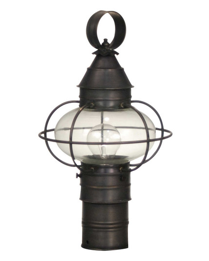 Onion One Light Post Mount in Dark Brass (196|2523-DB-MED-CLR)