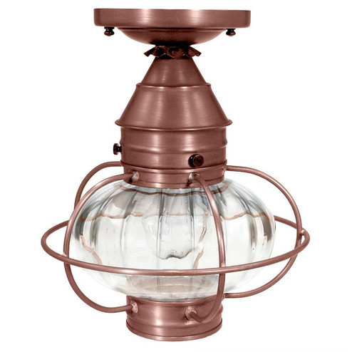 Onion One Light Flush Mount in Antique Copper (196|2524-AC-MED-OPT)