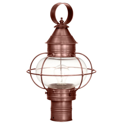 Onion One Light Post Mount in Antique Copper (196|2533-AC-MED-CLR)