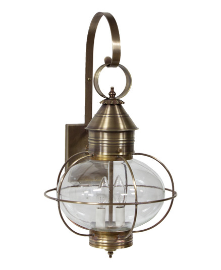 Onion Two Light Wall Mount in Antique Brass (196|2541-AB-LT2-CLR)