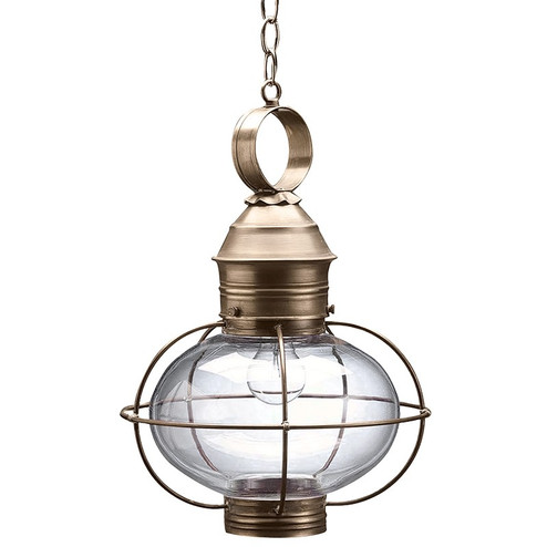 Onion One Light Hanging Lantern in Dark Antique Brass (196|2542-DAB-MED-CLR)
