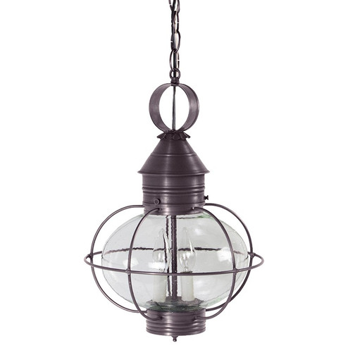 Onion Two Light Hanging Lantern in Dark Brass (196|2542-DB-LT2-CSG)