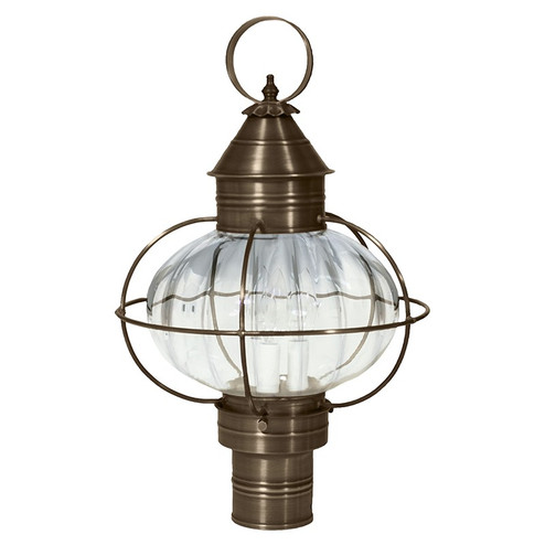Onion Three Light Post Mount in Dark Antique Brass (196|2543-DAB-LT3-OPT)
