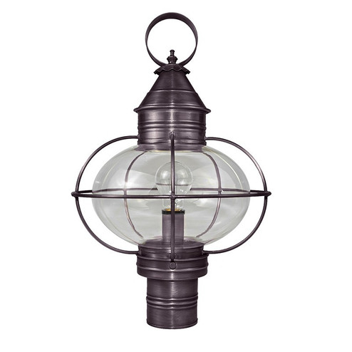 Onion One Light Post Mount in Dark Brass (196|2543-DB-MED-CLR)