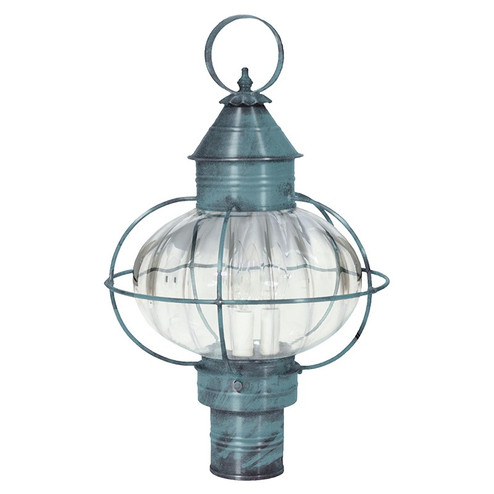 Onion Three Light Post Mount in Verdi Gris (196|2543-VG-LT3-OPT)