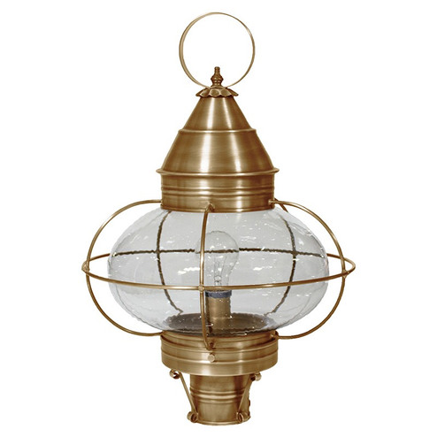 Onion One Light Post Mount in Antique Brass (196|2573-AB-MED-CSG)