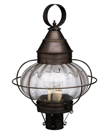 Onion Three Light Post Mount in Dark Brass (196|2573-DB-LT3-OPT)