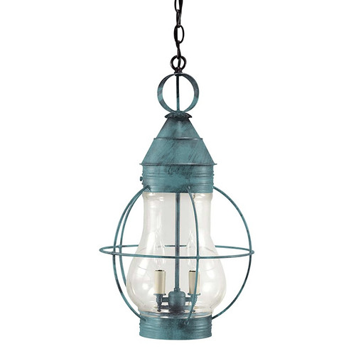 Bosc Two Light Hanging Lantern in Verdi Gris (196|2742-VG-LT2-CLR)