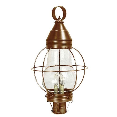 Bosc Three Light Post Mount in Antique Brass (196|2743-AB-LT3-CSG)
