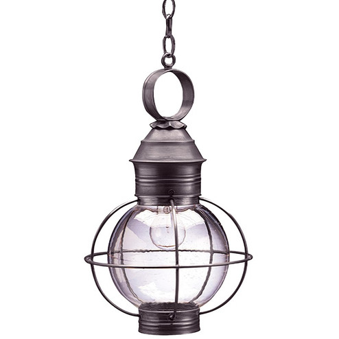 Round One Light Hanging Lantern in Dark Brass (196|2832-DB-MED-CSG)