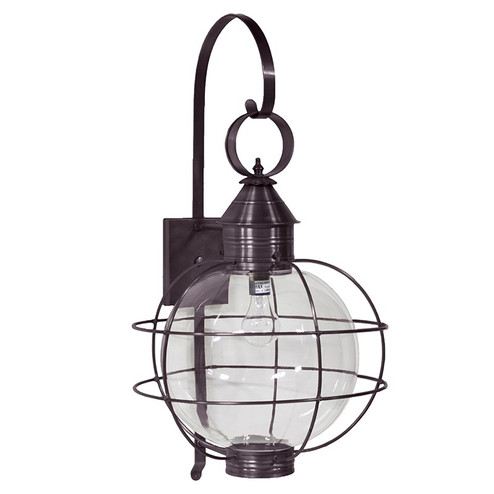Round One Light Wall Mount in Dark Brass (196|2851-DB-MED-CLR)