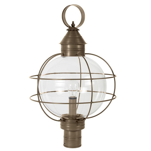 Round One Light Post Mount in Dark Antique Brass (196|2853-DAB-MED-CLR)
