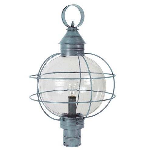 Round One Light Post Mount in Verdi Gris (196|2853-VG-MED-CSG)