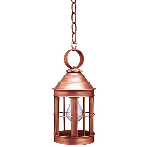 Heal One Light Hanging Lantern in Antique Copper (196|3312-AC-MED-CLR)