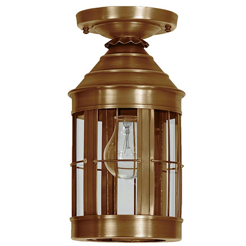 Heal One Light Flush Mount in Antique Brass (196|3314-AB-MED-CLR)