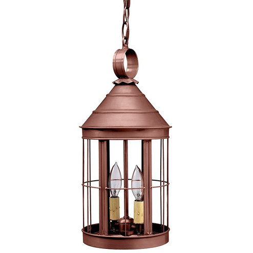 Heal Two Light Hanging Lantern in Antique Copper (196|3332-AC-LT2-CLR)