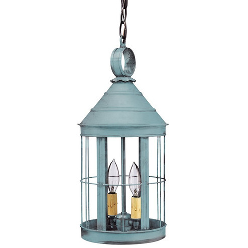 Heal Two Light Hanging Lantern in Verdi Gris (196|3332-VG-LT2-CLR)
