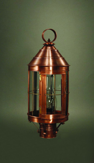 Heal One Light Post Mount in Antique Copper (196|3333-AC-CIM-CLR)