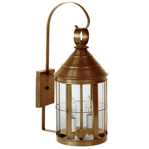 Heal Two Light Wall Mount in Antique Brass (196|3337-AB-LT2-CLR-OB)