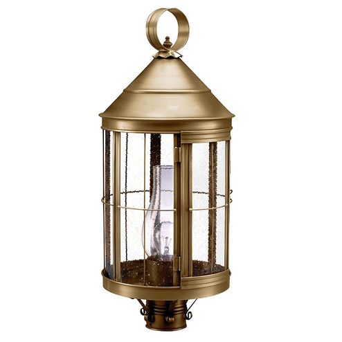 Heal One Light Post Mount in Antique Brass (196|3353-AB-CIM-SMG)
