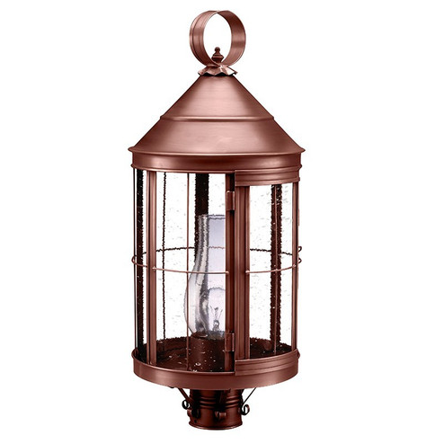 Heal One Light Post Mount in Antique Copper (196|3353-AC-CIM-CSG)