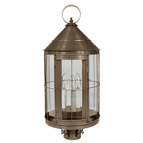 Heal Three Light Post Mount in Dark Antique Brass (196|3353-DAB-LT3-CLR)