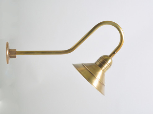 Barn One Light Wall Mount in Antique Brass (196|3429-AB-MED)