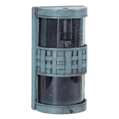 Weave One Light Wall Lantern in Verdi Gris (196|351W-VG-MED-CSG)