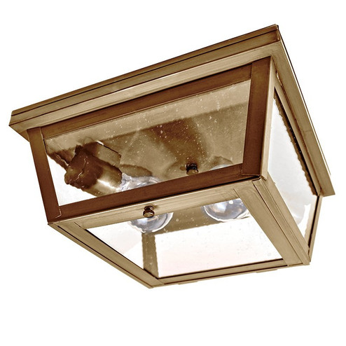Flush Two Light Flush Mount in Antique Brass (196|4204-AB-MED2-SMG)