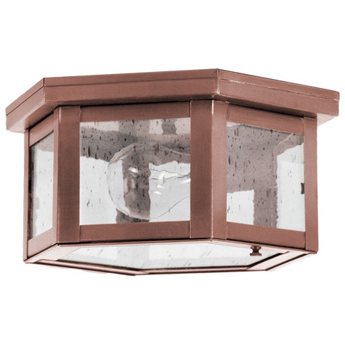 Flush One Light Flush Mount in Antique Copper (196|4504-AC-MED-CSG)