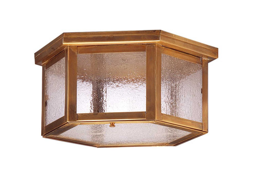 Flush Two Light Flush Mount in Antique Brass (196|4604-AB-MED2-SMG)