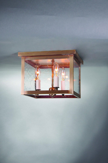 Flush Three Light Flush Mount in Antique Brass (196|4904-AB-LT3-CSG)