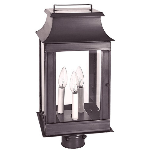 Concord Three Light Post Mount in Dark Brass (196|5643-DB-LT3-CLR)