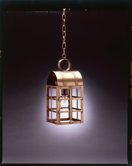 Adams One Light Hanging Lantern in Antique Brass (196|6132-AB-MED-CLR)