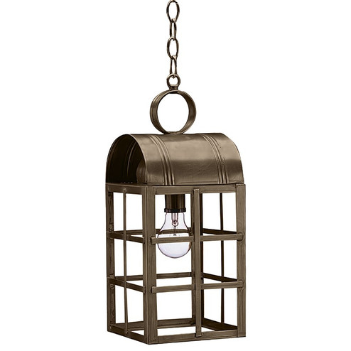 Adams One Light Hanging Lantern in Dark Antique Brass (196|6142-DAB-MED-CLR)