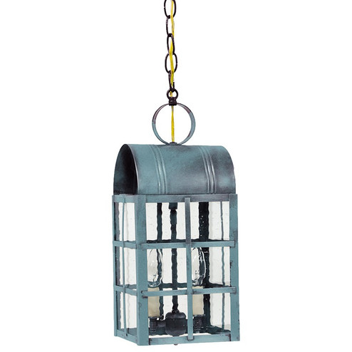 Adams Two Light Hanging Lantern in Verdi Gris (196|6142-VG-LT2-CSG)
