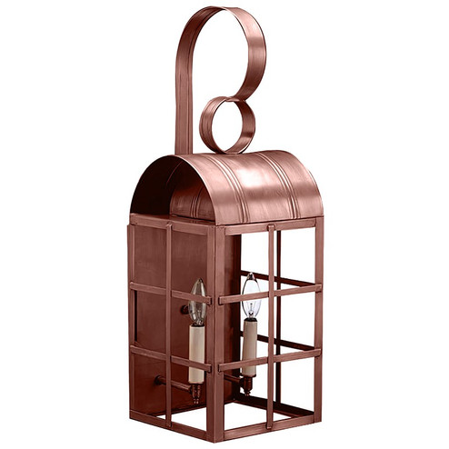 Adams Two Light Wall Mount in Antique Copper (196|6151-AC-LT2-CLR)
