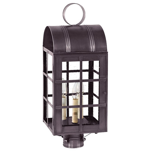 Adams Three Light Post Mount in Dark Brass (196|6153-DB-LT3-CSG)