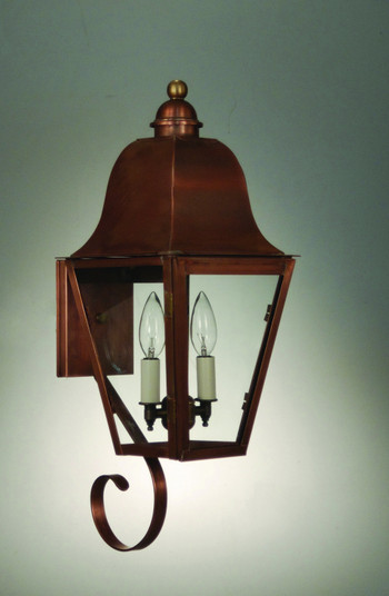 Imperial Two Light Wall Mount in Antique Copper (196|6406-AC-LT2-CLR)