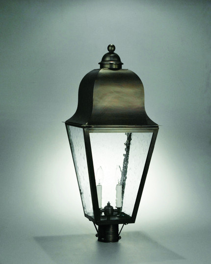 Imperial Three Light Post Mount in Dark Brass (196|6423-DB-LT2-CSG)