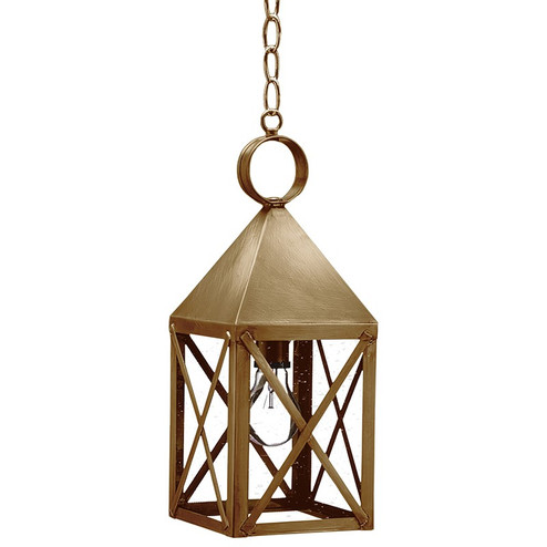 York One Light Hanging Lantern in Antique Brass (196|7032-AB-MED-CSG)