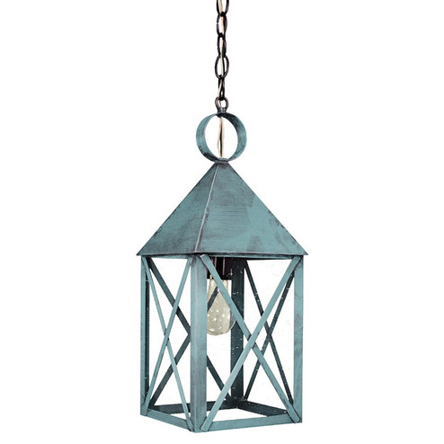 York One Light Hanging Lantern in Verdi Gris (196|7042-VG-MED-CSG)