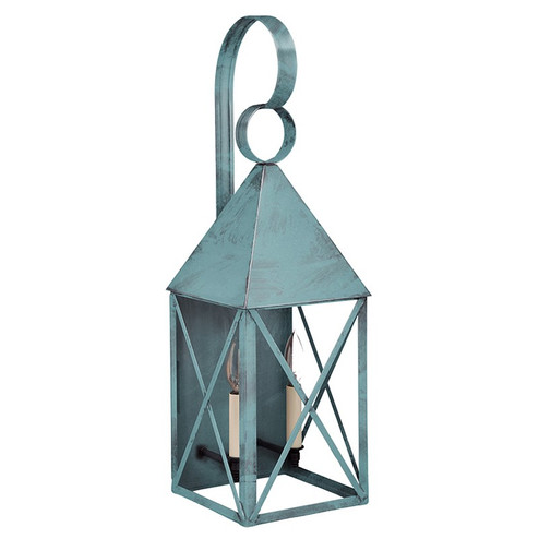 York Two Light Wall Mount in Verdi Gris (196|7051-VG-LT2-CLR)