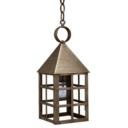 York One Light Hanging Lantern in Dark Antique Brass (196|7132-DAB-MED-CSG)