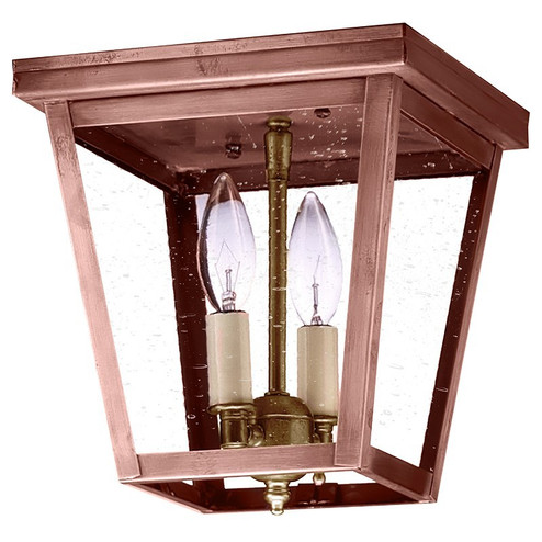 Flush Two Light Flush Mount in Antique Copper (196|7324-AC-LT2-CSG)