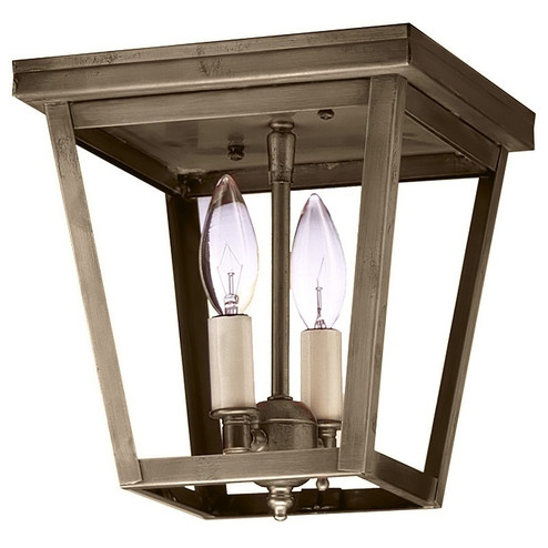 Flush Two Light Flush Mount in Dark Antique Brass (196|7324-DAB-LT2-CLR)