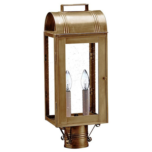 Livery Two Light Post Mount in Antique Brass (196|8033-AB-LT2-CSG)
