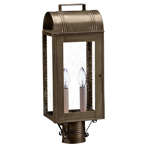 Livery Two Light Post Mount in Dark Antique Brass (196|8033-DAB-LT2-SMG)
