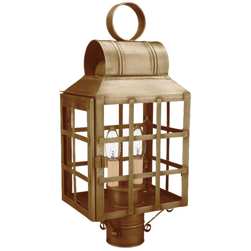 Lynn Two Light Post Mount in Antique Brass (196|8133-AB-LT2-CLR)