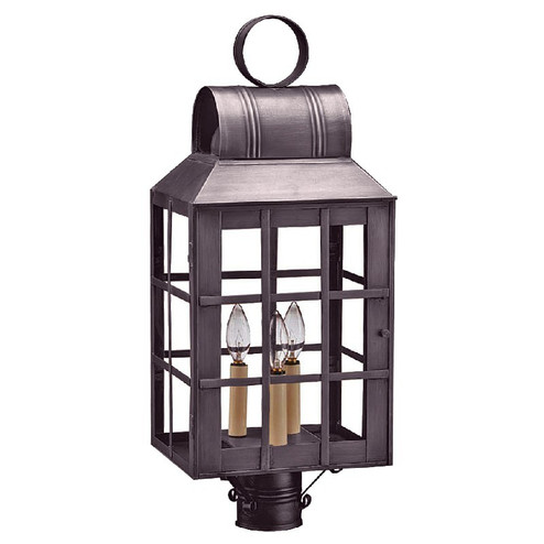 Lynn Three Light Post Mount in Dark Brass (196|8143-DB-LT3-CLR)
